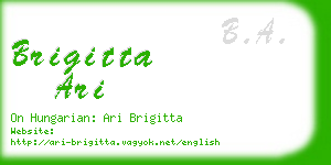 brigitta ari business card